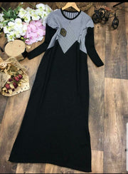 Black Acrylic Abaya