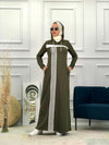 Sporty Olive Green Abaya