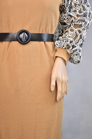 Brown Dress With Belt