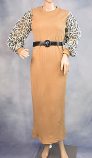 Brown Dress With Belt