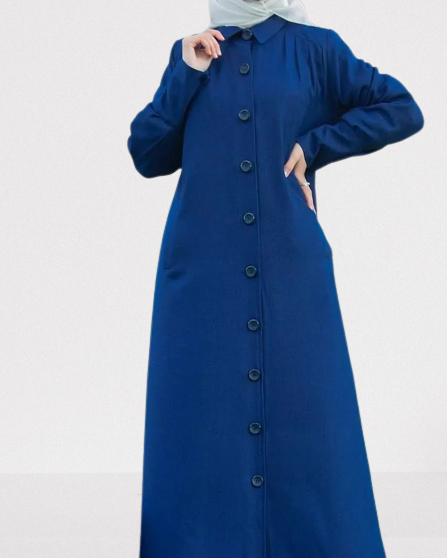 Blue Cotton Abaya